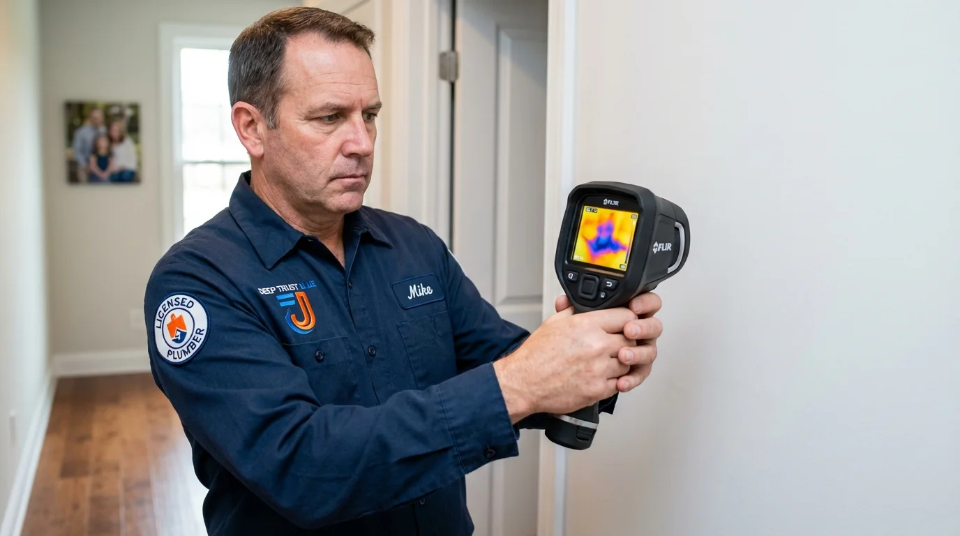 Thermal imaging leak detection by Johns Plumbing LLC in Higginsville